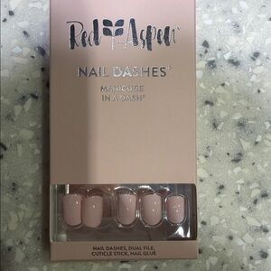 Red Aspen Pink glue-On Nails